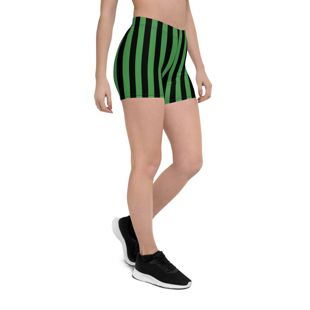 Green and Black Stripes Halloween Witch Pirate Costume Striped Shorts - Image 8