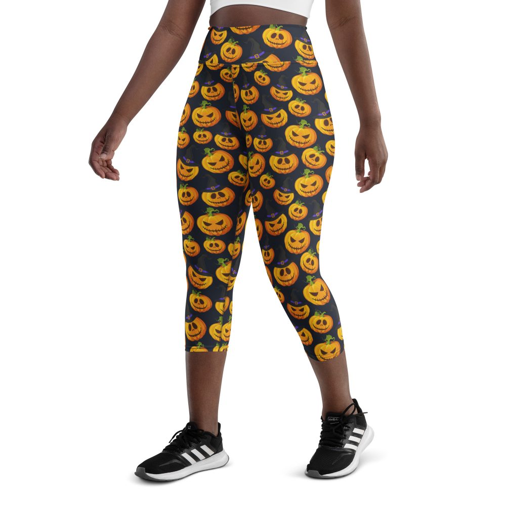 Halloween Pumpkins Yoga Capri Leggings - Image 6