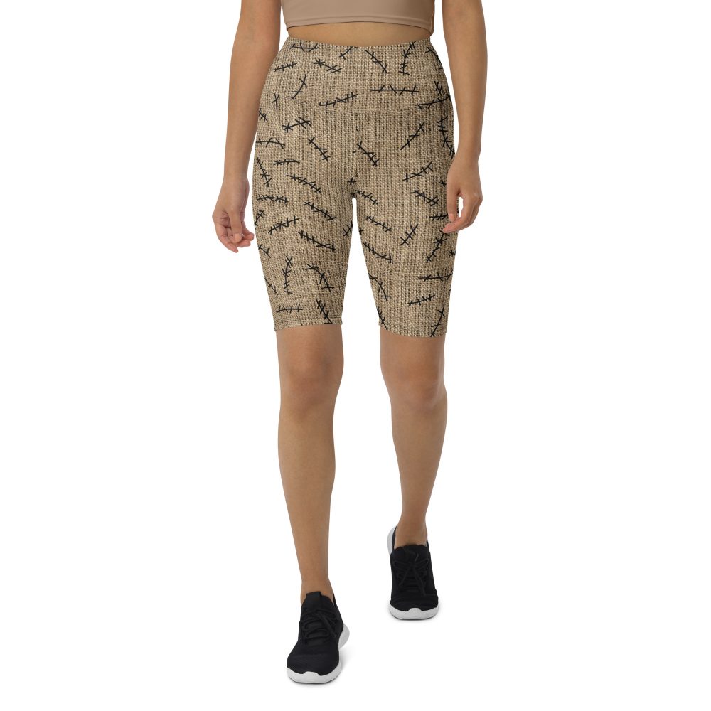 Oogie Boogie Halloween Christmas Costume Burlap Print Bike Shorts