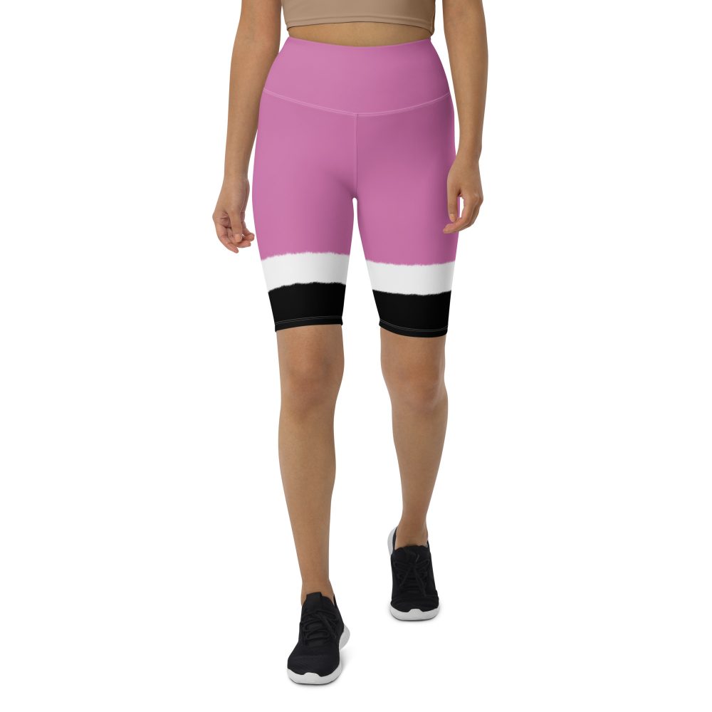Pink Santa Christmas Costume Bike Shorts