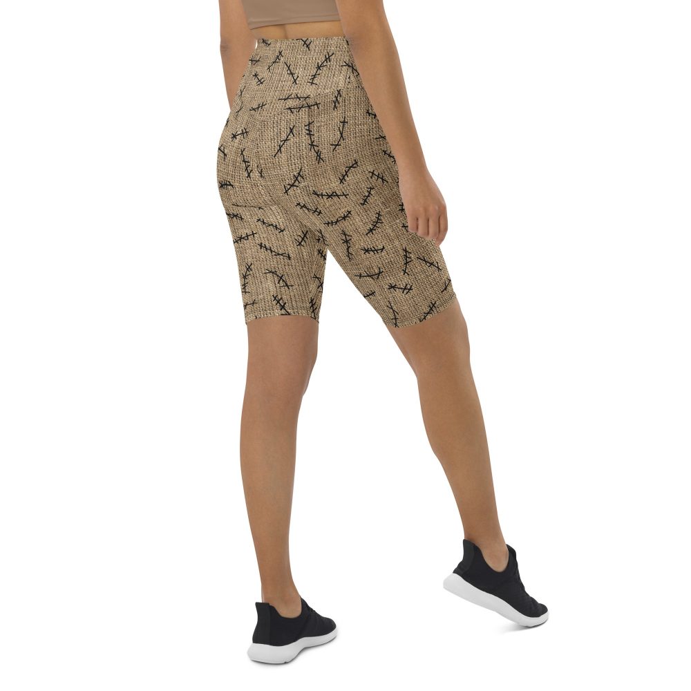 Oogie Boogie Halloween Christmas Costume Burlap Print Bike Shorts - Image 5
