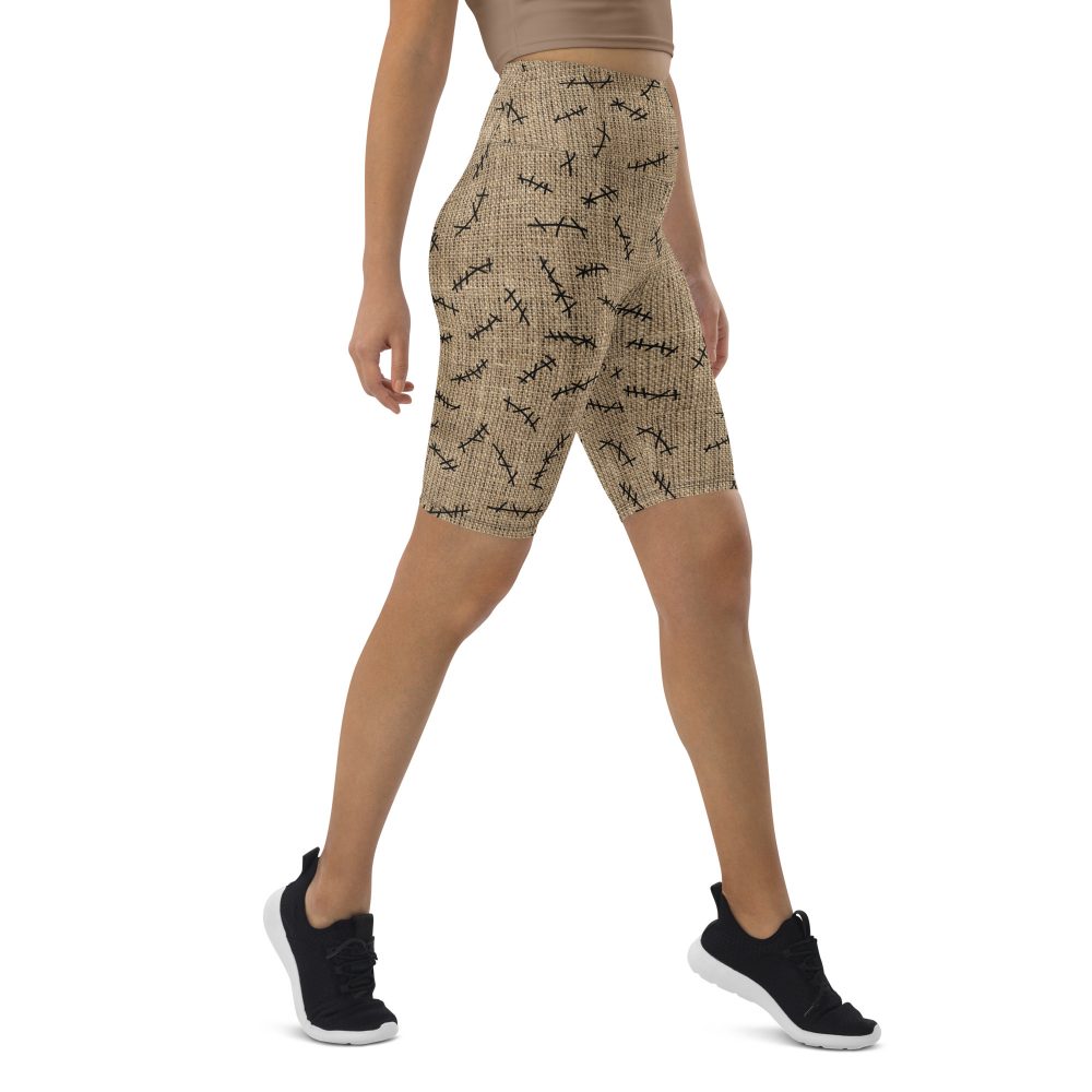 Oogie Boogie Halloween Christmas Costume Burlap Print Bike Shorts - Image 6