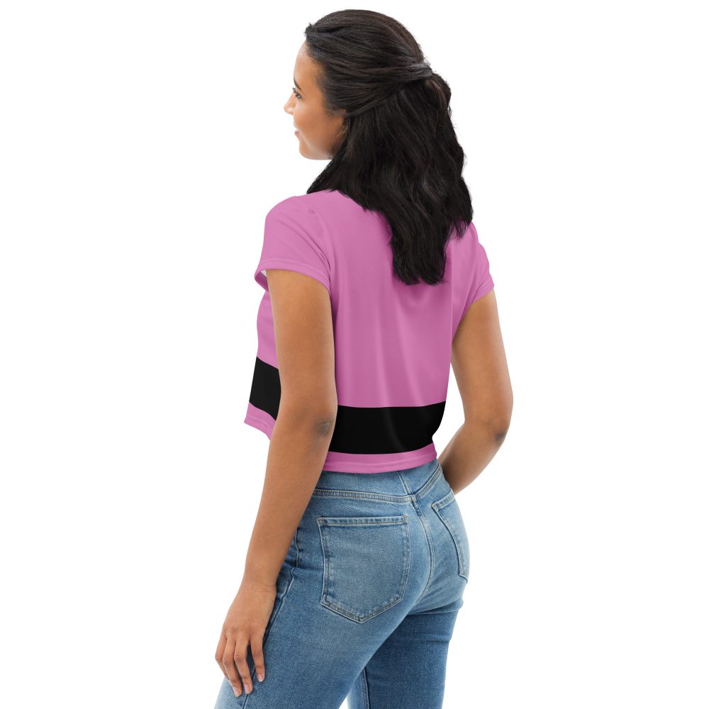 Pink Santa Christmas Costume Crop Tee - Image 3