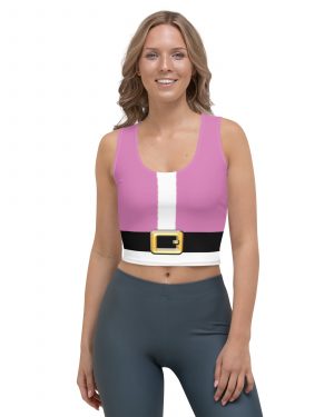 Pink Santa Christmas Costume Crop Top