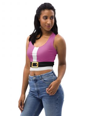 Pink Santa Christmas Costume Crop Top