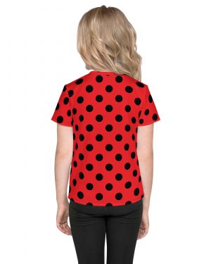 Ladybug Costume Red and Black Polka dot Kids crew neck t-shirt