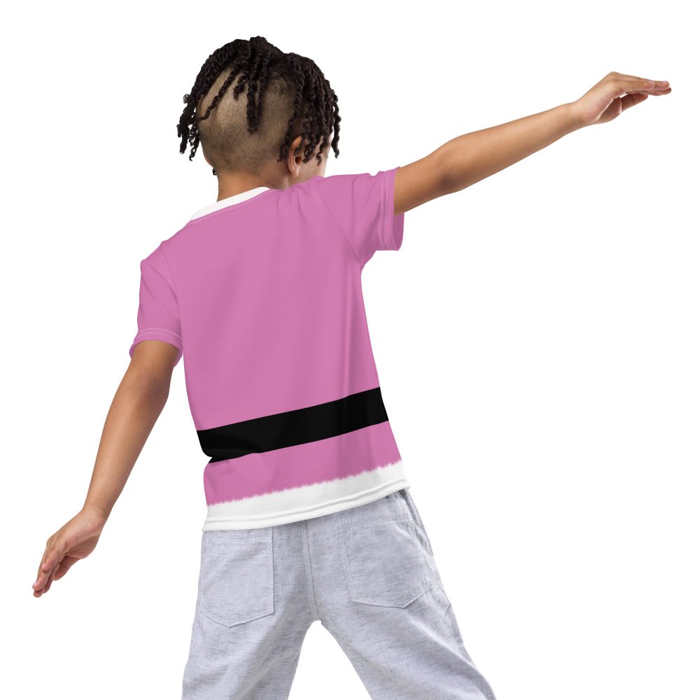 Pink Santa Christmas Costume Kids crew neck t-shirt - Image 4