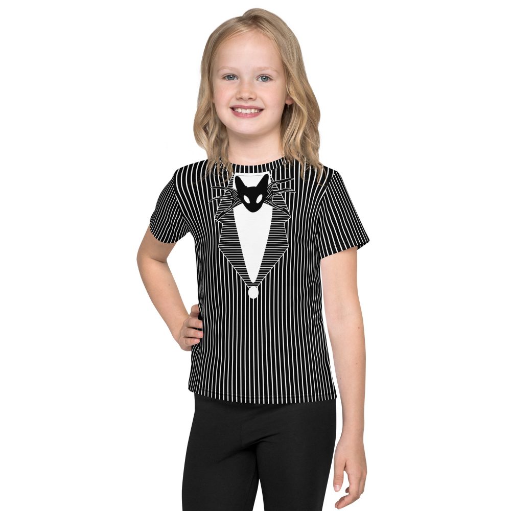 Jack Skellington Nightmare Before Christmas Costume Kids Short Sleeve T-Shirt - Image 2