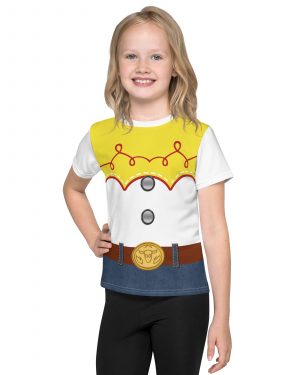 Cowgirl Costume Jessie Cosplay Cow Chaps Print Kids crew neck t-shirt