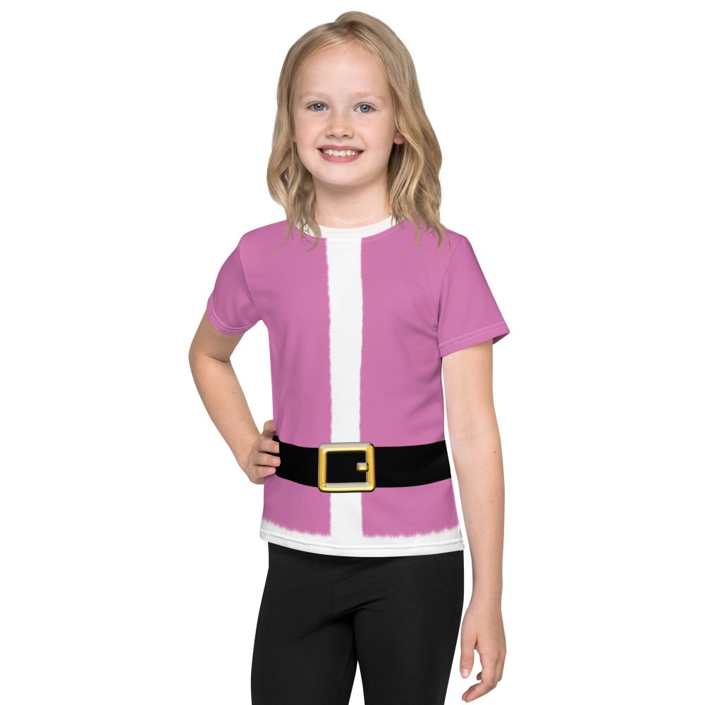 Pink Santa Christmas Costume Kids crew neck t-shirt