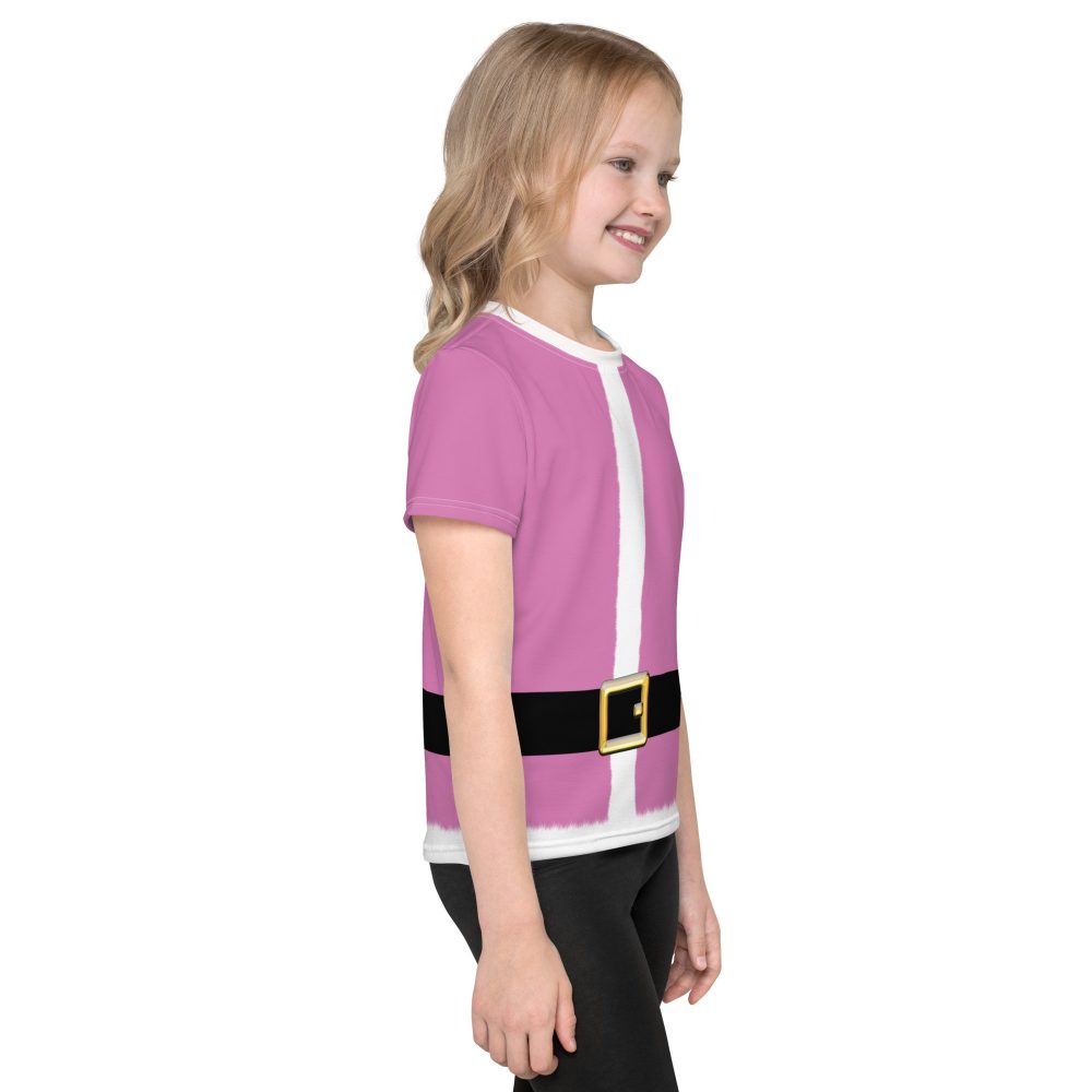 Pink Santa Christmas Costume Kids crew neck t-shirt - Image 6