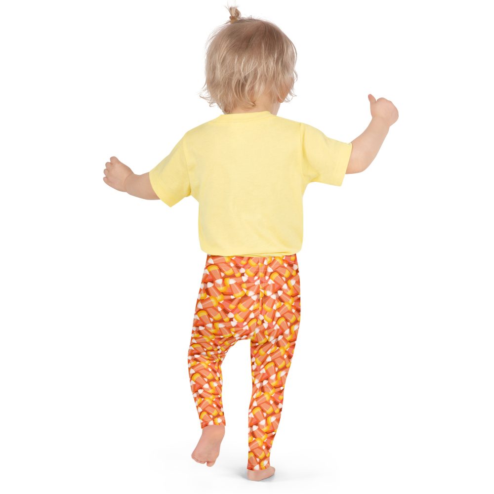 Candy Corn Halloween Trick Or Treat Cosplay Costume Kid's Leggings - Image 3
