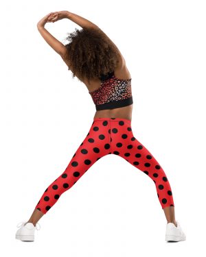Ladybug Costume Red and Black Polka dot Kid’s Leggings