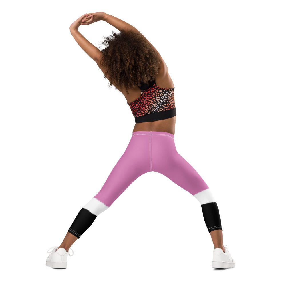 Pink Santa Christmas Costume Kid's Leggings - Image 2