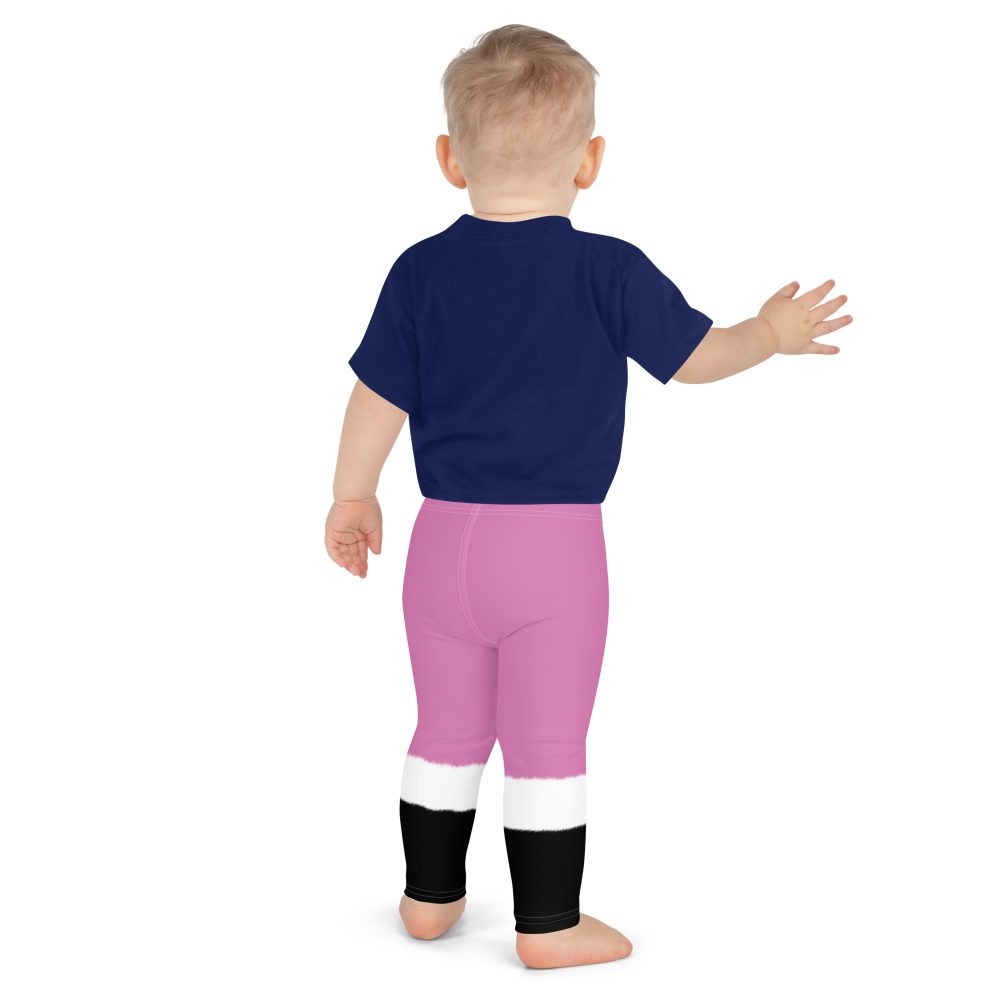 Pink Santa Christmas Costume Kid's Leggings - Image 6