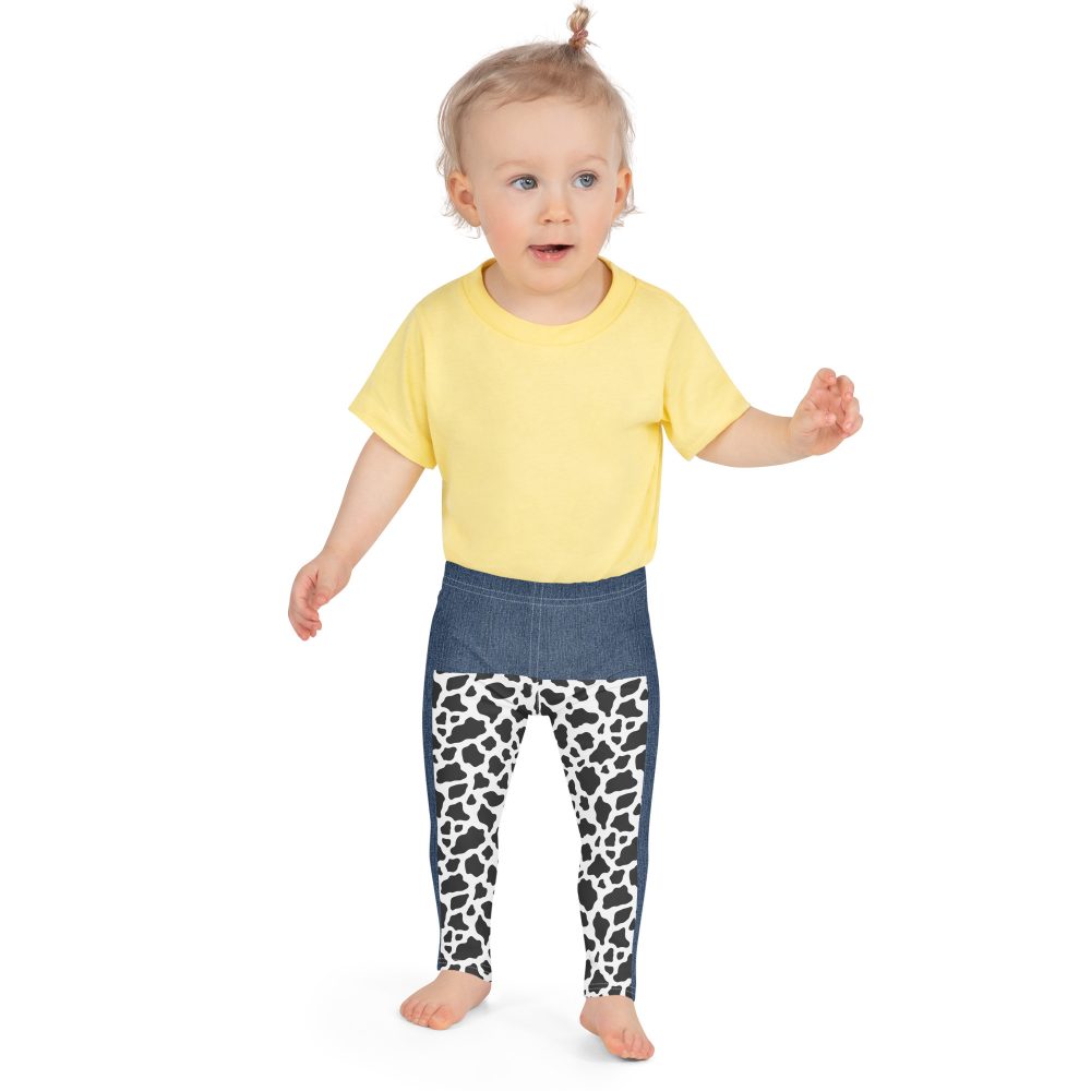 Cowgirl Costume Jessie Cosplay Cow Chaps Print Kid's Leggings - Image 3