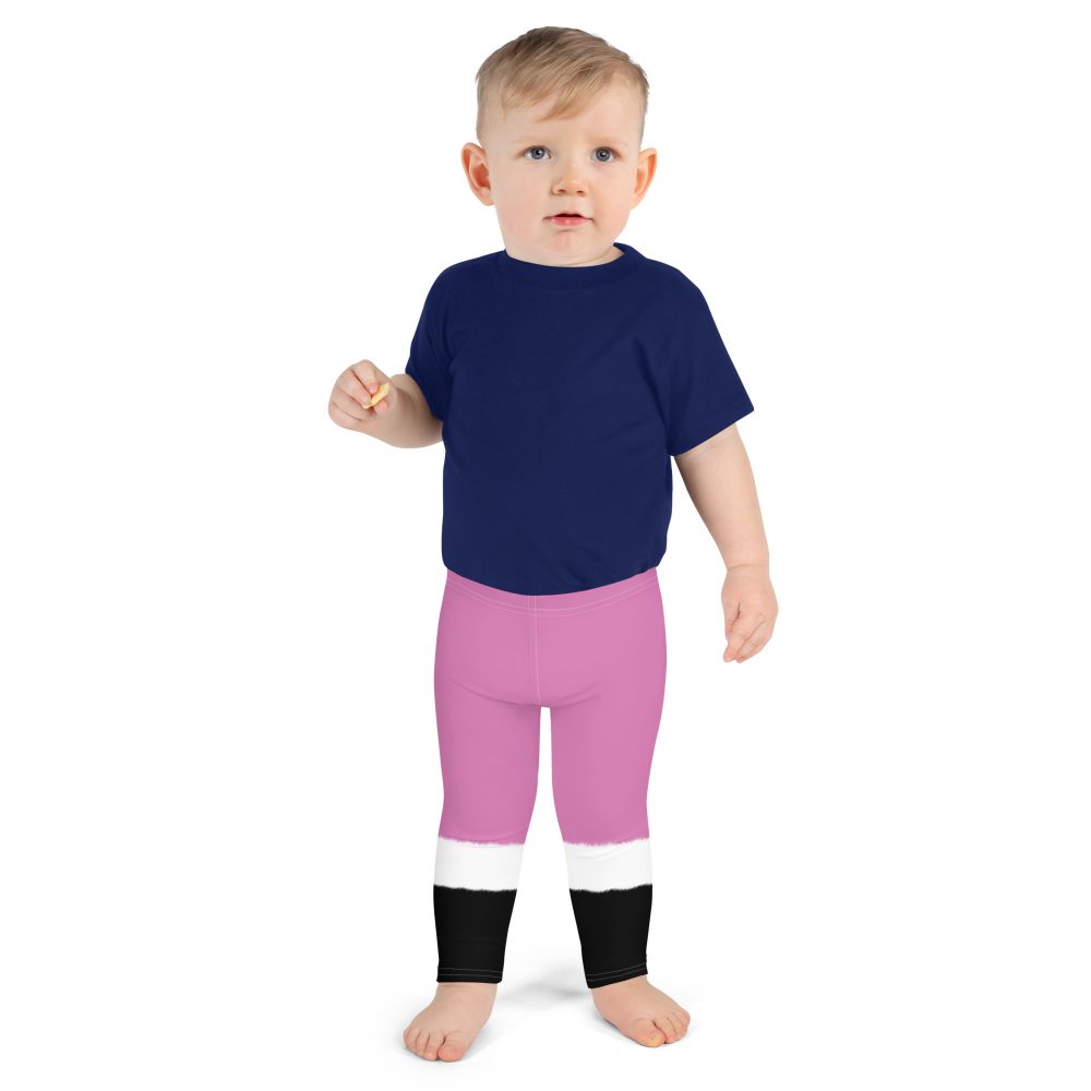 Pink Santa Christmas Costume Kid's Leggings - Image 7