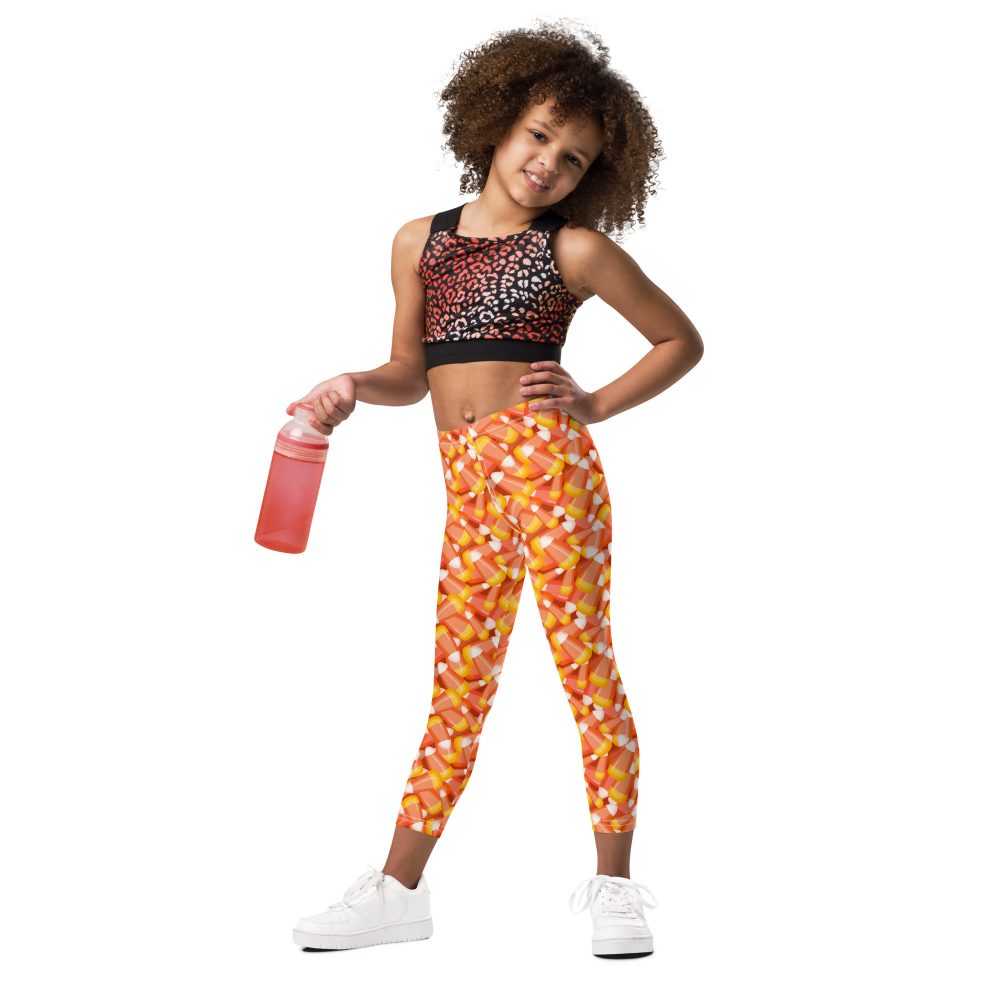 Candy Corn Halloween Trick Or Treat Cosplay Costume Kid's Leggings - Image 10