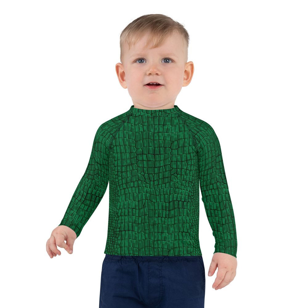 Crocodile Alligator Reptile Dragon Skin Print Kids Long Sleeve Shirt