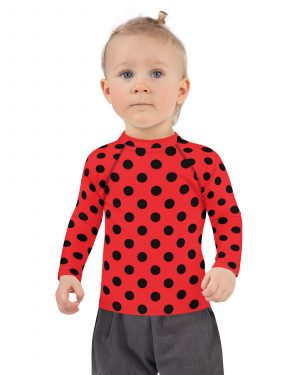 Ladybug Costume Red and Black Polka dot Kids Rash Guard