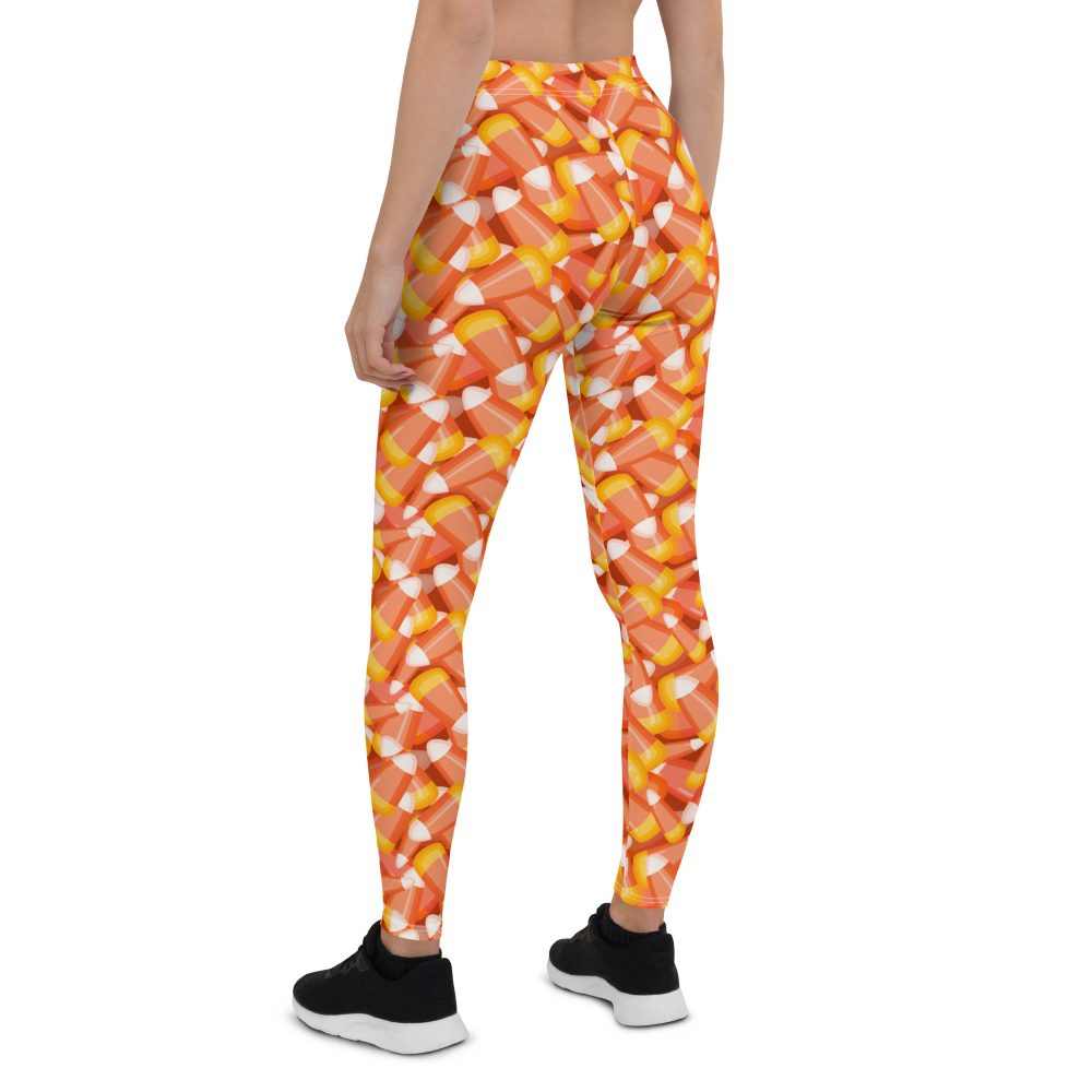 Candy Corn Halloween Trick Or Treat Cosplay Costume Leggings - Image 2
