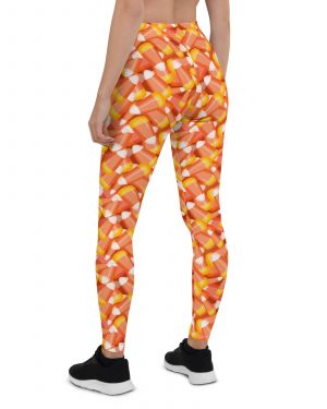 Candy Corn Halloween Trick Or Treat Cosplay Costume Leggings