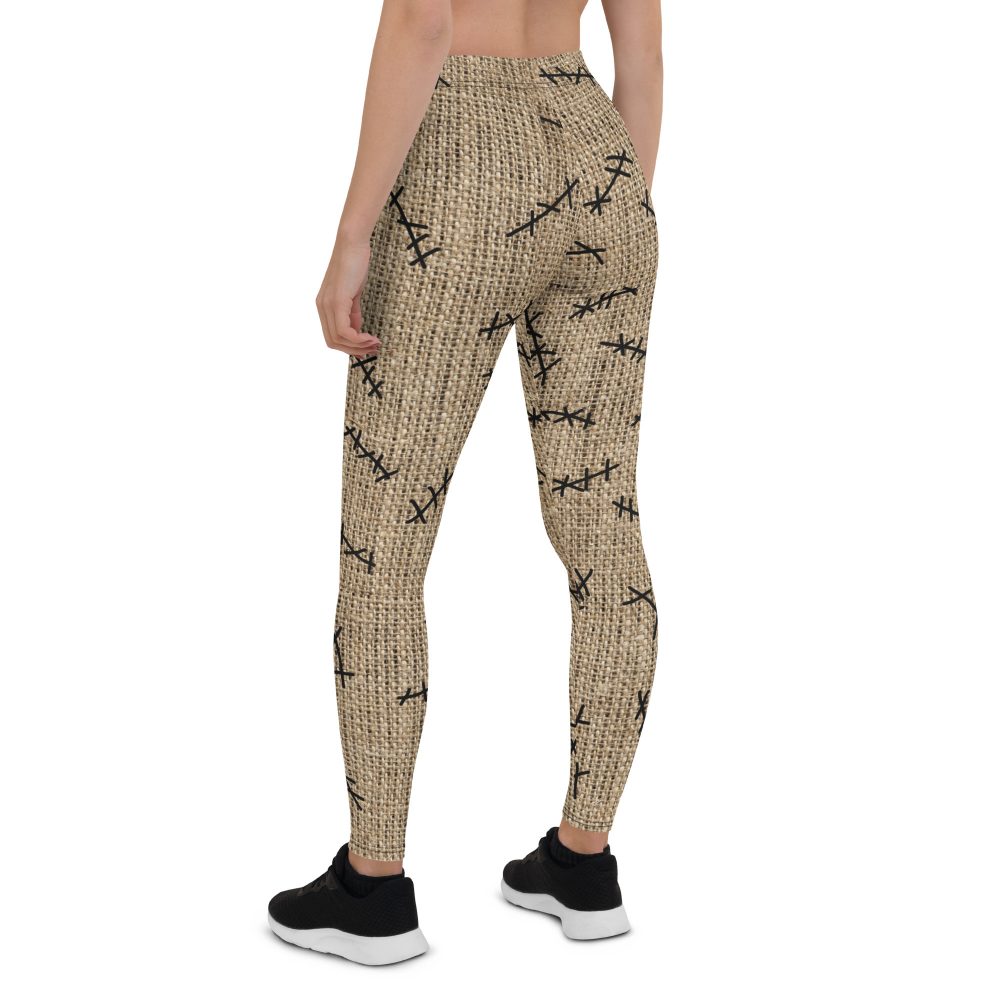 Oogie Boogie Halloween Christmas Costume Burlap Print Leggings - Image 2