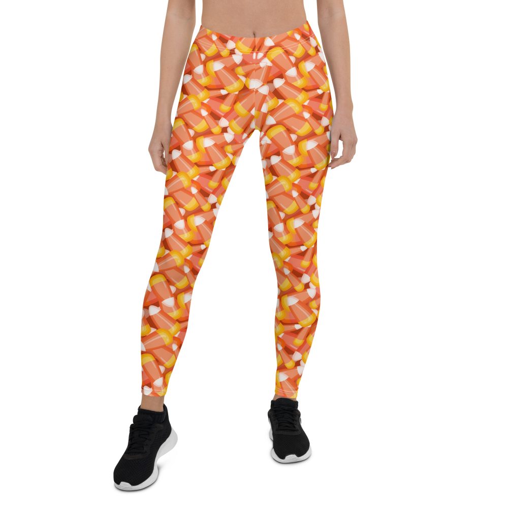 Candy Corn Halloween Trick Or Treat Cosplay Costume Leggings