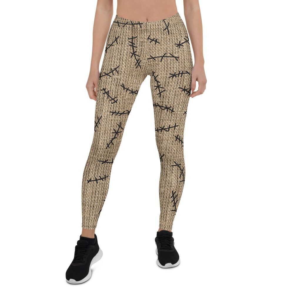 Oogie Boogie Halloween Christmas Costume Burlap Print Leggings