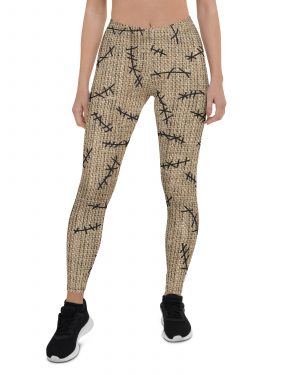 Oogie Boogie Halloween Christmas Costume Burlap Print Leggings