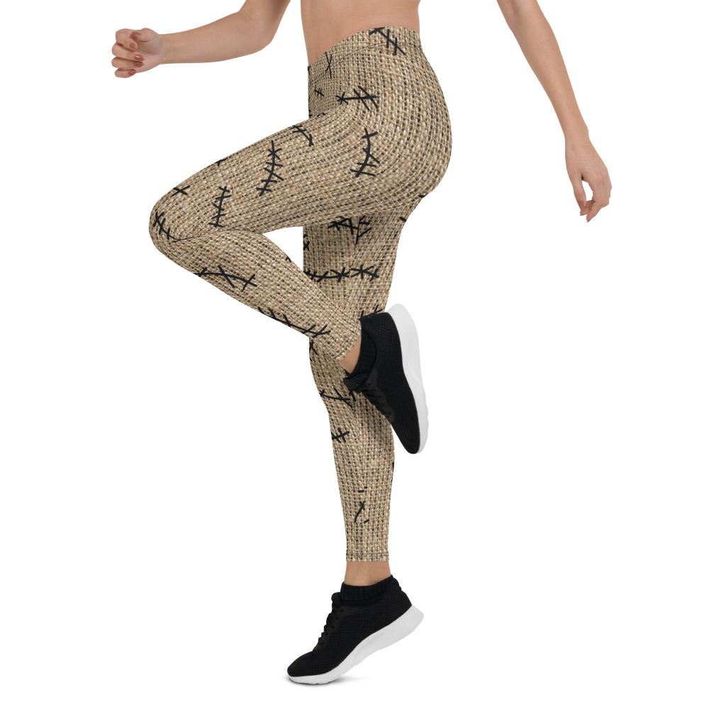 Oogie Boogie Halloween Christmas Costume Burlap Print Leggings - Image 4