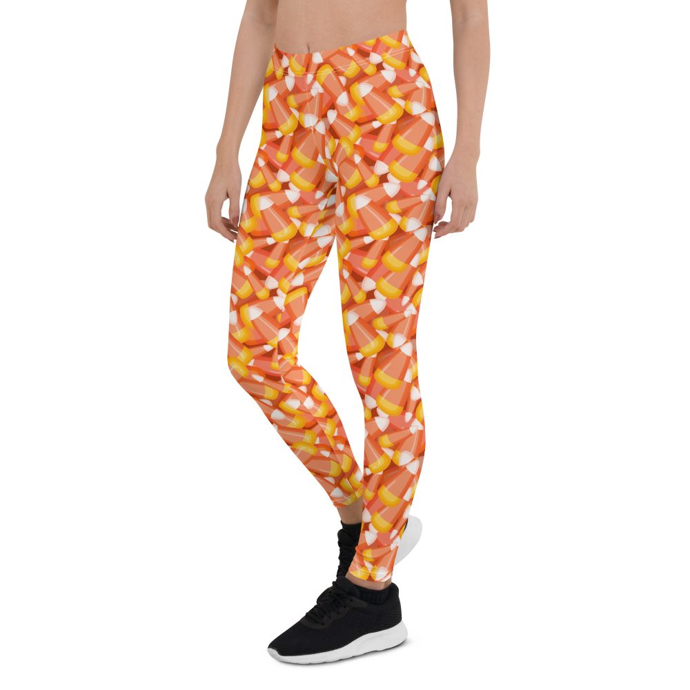 Candy Corn Halloween Trick Or Treat Cosplay Costume Leggings - Image 3