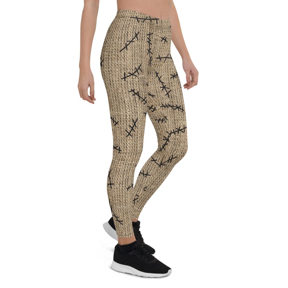 Oogie Boogie Halloween Christmas Costume Burlap Print Leggings - Image 5