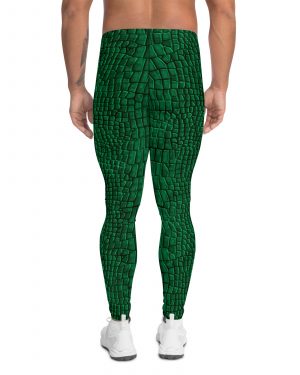 Crocodile Alligator Reptile Dragon Skin Print Men’s Leggings Meggings