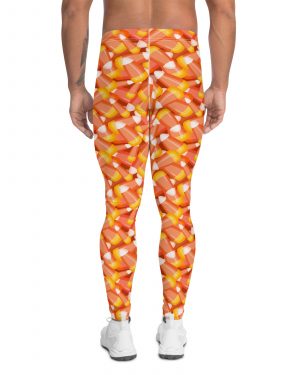 Candy Corn Halloween Trick or Treat Cosplay Costume Men’s Leggings