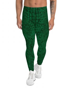 Crocodile Alligator Reptile Dragon Skin Print Men’s Leggings Meggings