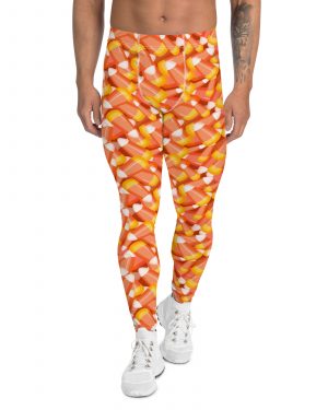 Candy Corn Halloween Trick or Treat Cosplay Costume Men’s Leggings