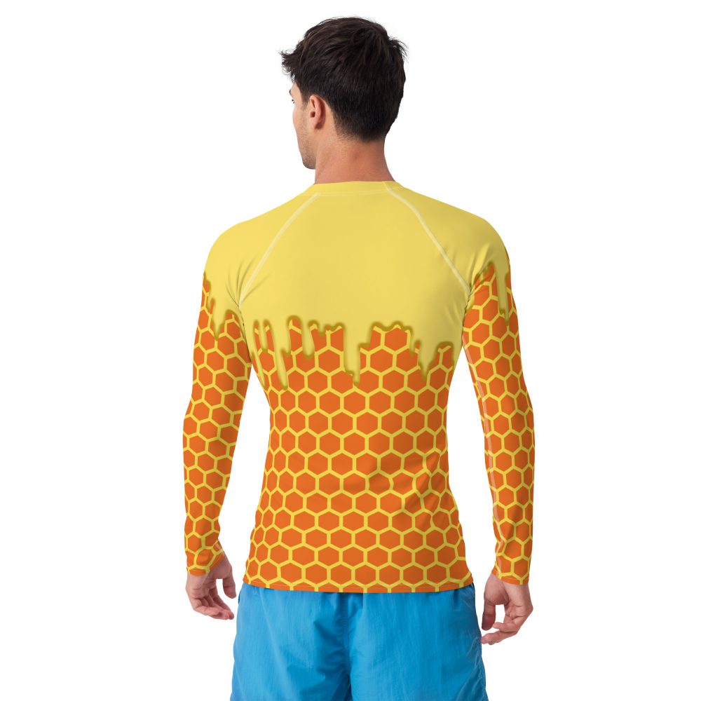 Beekeeper Cosplay Costume Dripping Honey Bee Men's Rash Guard - Image 4