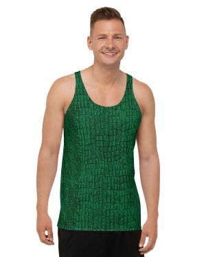 Crocodile Alligator Reptile Dragon Skin Print Unisex Tank Top