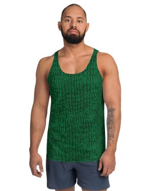 Crocodile Alligator Reptile Dragon Skin Print Unisex Tank Top