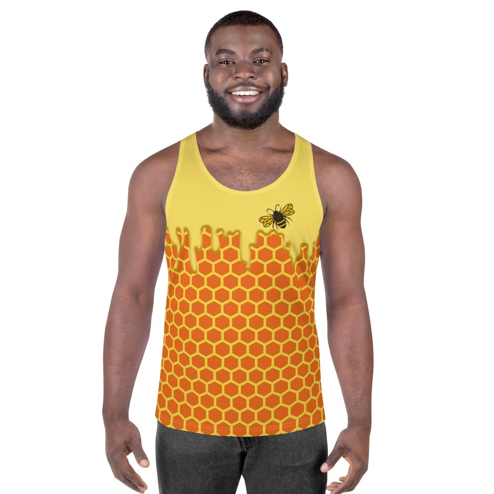 Beekeeper Cosplay Costume Dripping Honey Bee Unisex Tank Top - Image 5