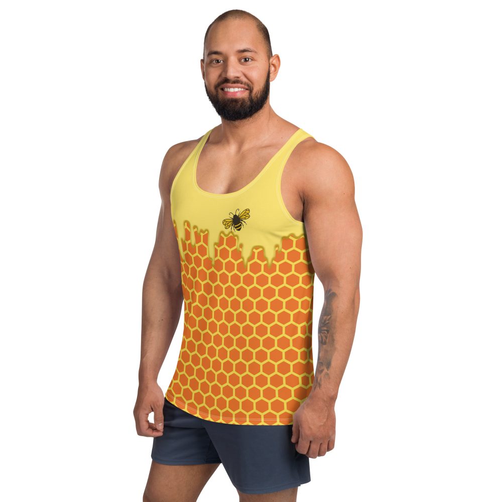 Beekeeper Cosplay Costume Dripping Honey Bee Unisex Tank Top - Image 2