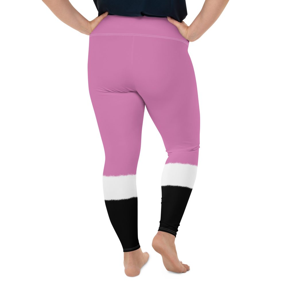 Pink Santa Christmas Costume Plus Size Leggings - Image 2