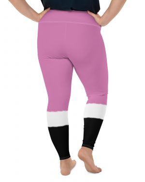 Pink Santa Christmas Costume Plus Size Leggings