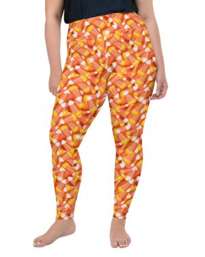 Candy Corn Halloween Trick Or Treat Cosplay Costume Plus Size Leggings