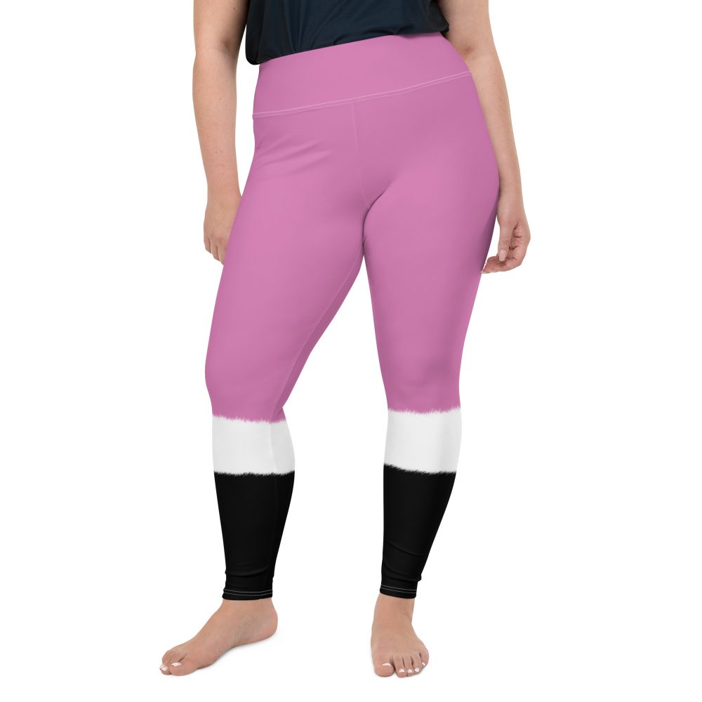 Pink Santa Christmas Costume Plus Size Leggings