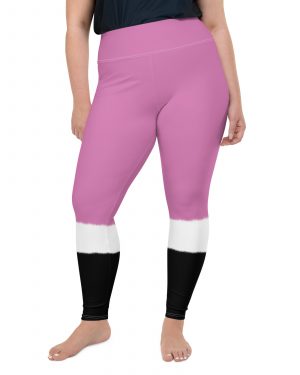 Pink Santa Christmas Costume Plus Size Leggings