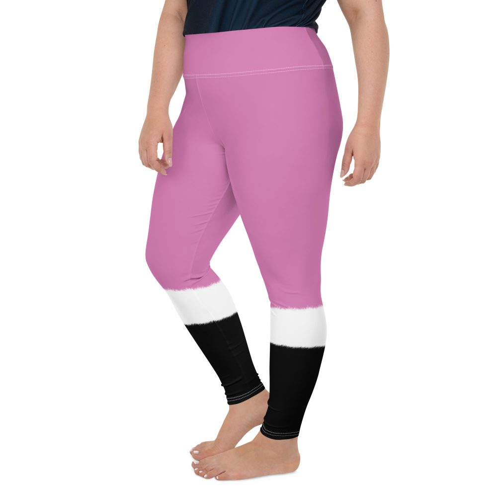 Pink Santa Christmas Costume Plus Size Leggings - Image 4