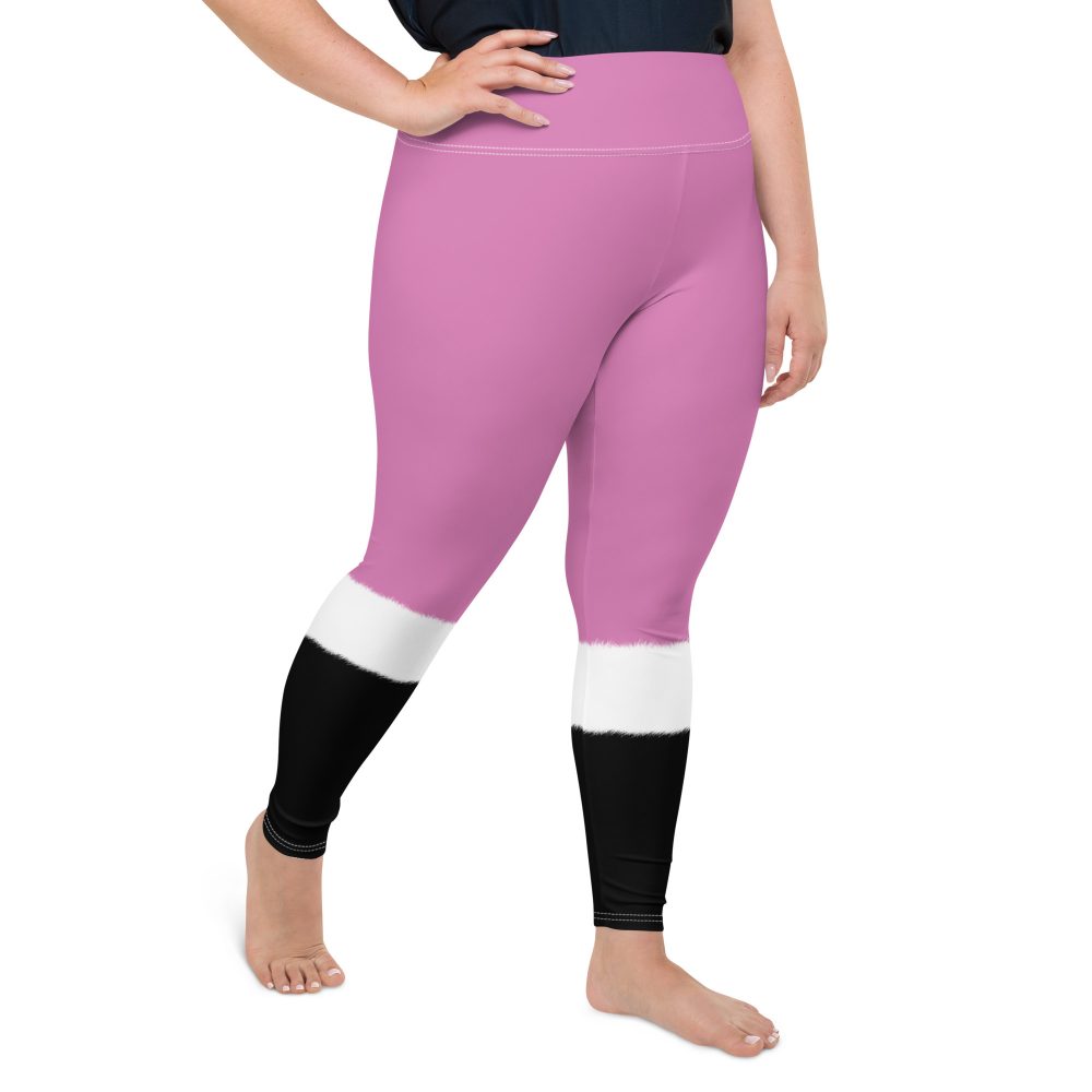 Pink Santa Christmas Costume Plus Size Leggings - Image 3