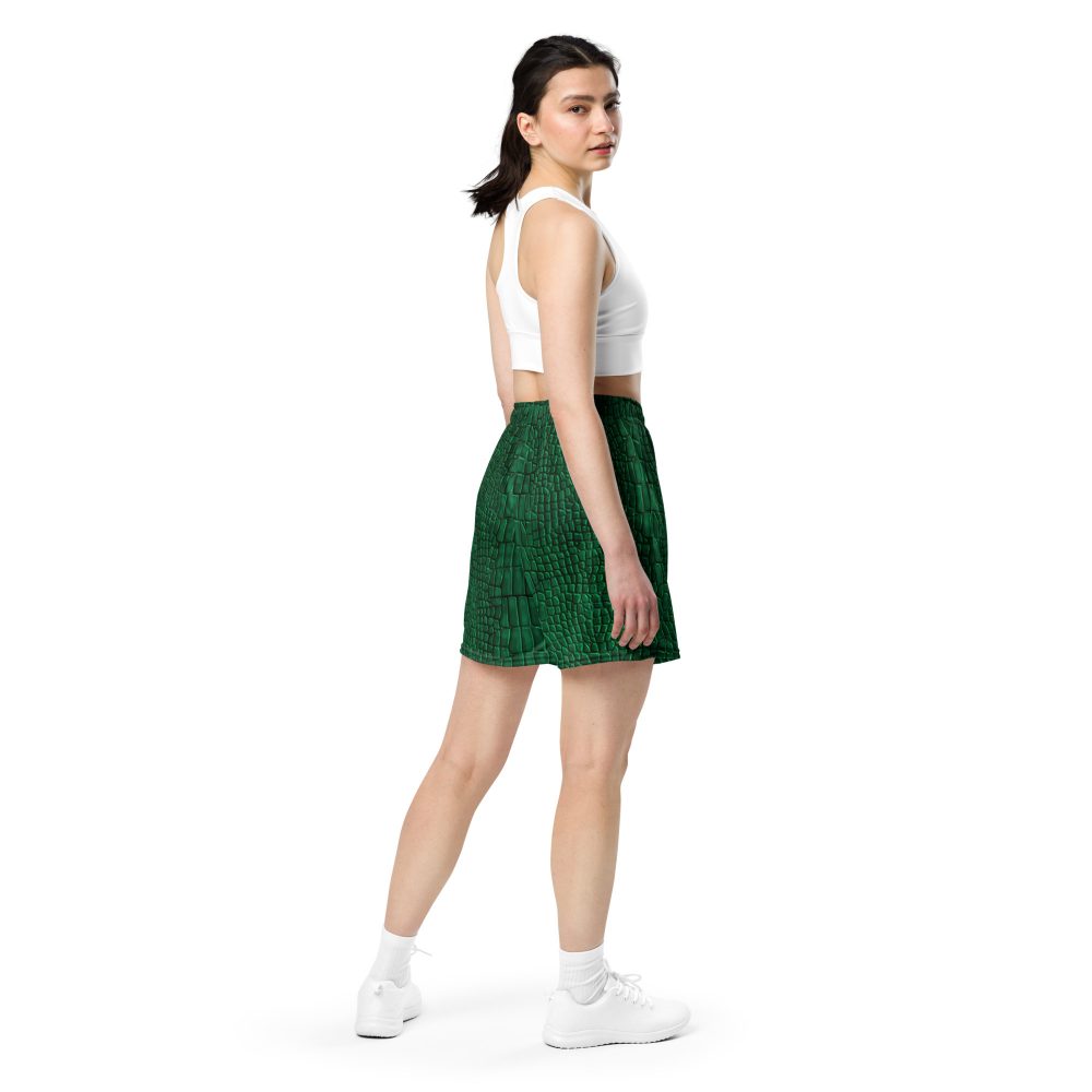 Crocodile Alligator Reptile Dragon Skin Print Unisex mesh shorts - Image 3